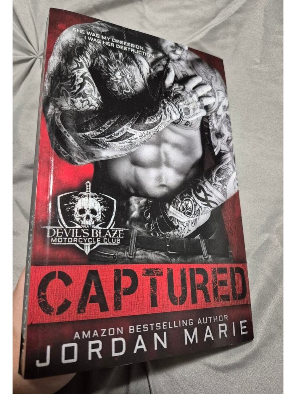 Captured by Jordan Marie Paperback Devil's Blaze MC Book 1 Romance Novel